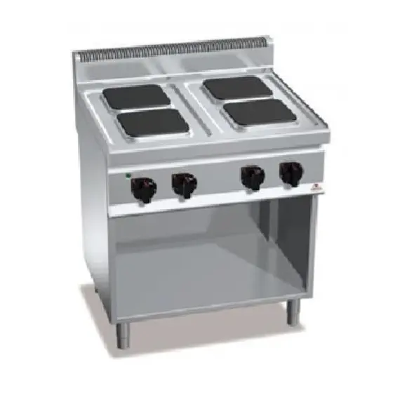 Cocina Eléctrica 4 Fuegos Cuadrados con Mueble E7PQ4M. Romagsa