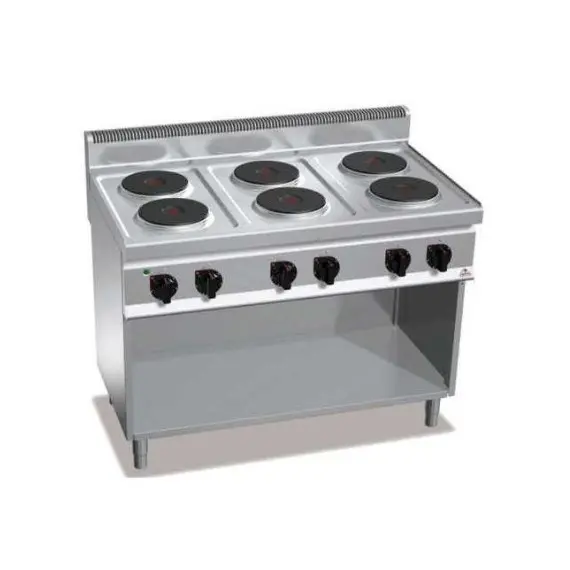 Cocina Eléctrica 6 Fuegos Redondos con Mueble E7P6M. Romagsa
