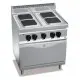 Cocina Eléctrica 4 Fuegos Cuadrados con Horno GN 2/1 E7PQ4+FE. Romagsa