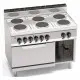 Cocina Eléctrica 6 Fuegos Redondos con Horno GN 2/1 E7P6+FE. Romagsa