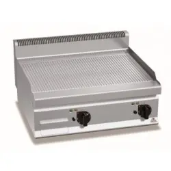 Fry Top Eléctrico Sobremesa Placa Acanalada E7FR8BP-2. Romagsa