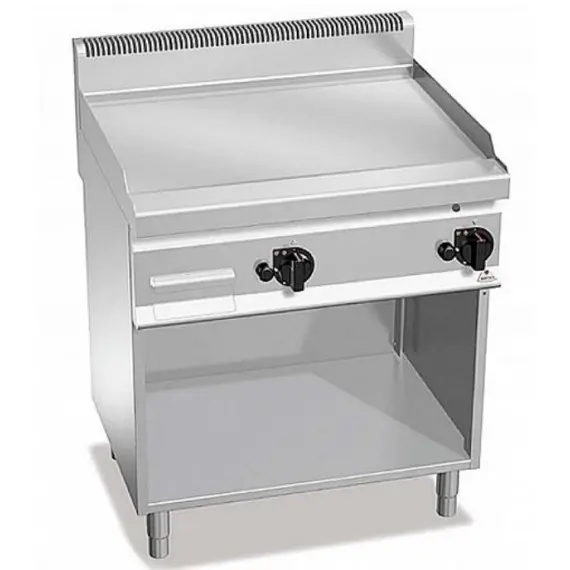 Fry Top a Gas con Mueble Placa Lisa G7FL8M-2. Romagsa