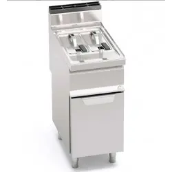 Freidora a Gas con Mueble, 2 Cubas de 7+7 Litros GL7+7M. Romagsa