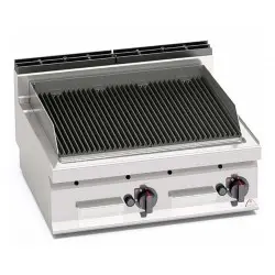 Parrilla-Barbacoa a Gas Sobremesa con Piedra Volcánica PLG80B/G. Romagsa