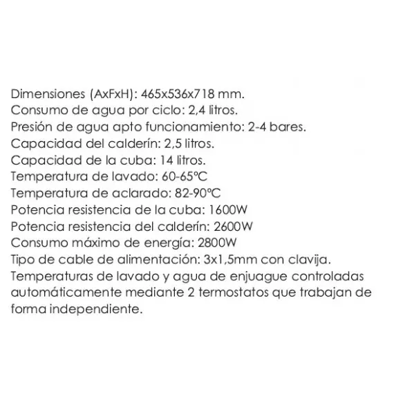 Lavavasos Cesta 40x40 LVVS40-AB-DT-DS. Romux