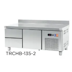 Mesa GN 1/1 Refrigerada Bajo Cocina Altura 600 Fondo 700 con 2+1 Cajones TRCHB-135-2