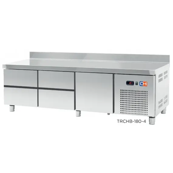 Mesa GN 1/1 Refrigerada Bajo Cocina Altura 600 Fondo 700 con 4+1 Cajones TRCHB-180-4
