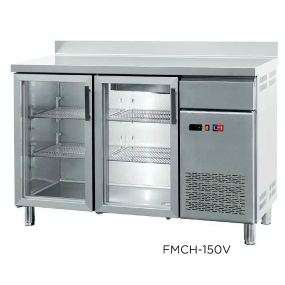 Frente Mostrador Refrigerado Fondo 600 de 2 Puertas de Cristal FMCH-150V