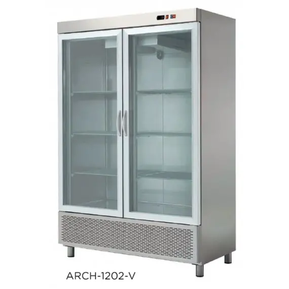 Armario Refrigeración Doble de 1200 Litros y 2 Puertas de Cristal ARCH-1202V