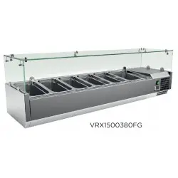 Vitrina de Ingredientes Sobremesa de Cúpula de Vidrio de 5 Cubetas GN 1/3+ 1 Cubeta GN 1/2 VRX1500380FG