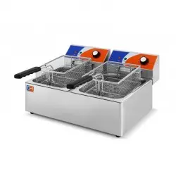 Freidora Eléctrica de Sobremesa 2 Cestas 6 litros cada una