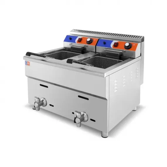 Freidora a gas Sobremesa 2 Cestas 17 litros + 17 Litros