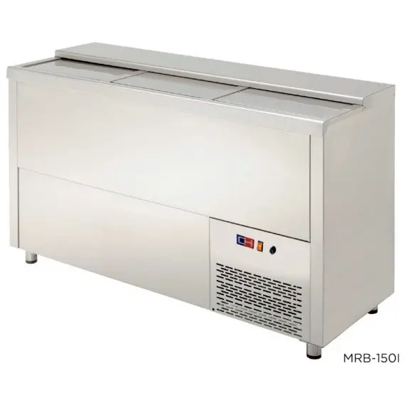 Enfriador de Botellas de 3 Puertas Correderas Acero Inoxidable MRB-150l