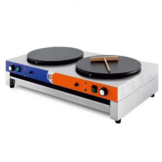 Crepera Electrica 2 placas de 40 cm Profesional EC-01