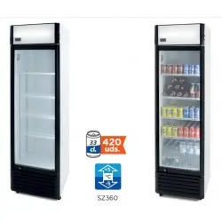 Armario Expositor Refrigerado 1 Puerta 360 Litros Subcero hasta -5ºC. SZ360