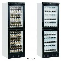 Armario Expositor Refrigerado 372 Litros con 2 Medias Puertas. SCU2375