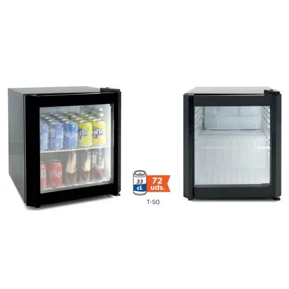 Mini Expositor Refrigerado Sobremesa de 50 Litros. T-50