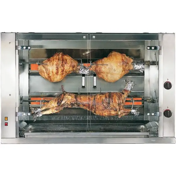 Asador de pollos para grandes piezas