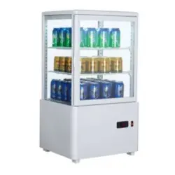 Vitrina Expositora Refrigerada Sobremesa con 4 Caras de Cristal. XC58L-B