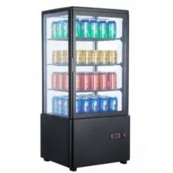 Vitrina Expositora Refrigerada Sobremesa con 4 Caras de Cristal. XC78L-N