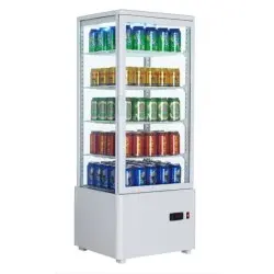 Vitrina Expositora Refrigerada Sobremesa con 4 Caras de Cristal. XC98L-B