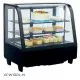 Vitrina Expositora Refrigerada Sobremesa de 100 Litros con 4 Caras de Cristal. XCW100L-N