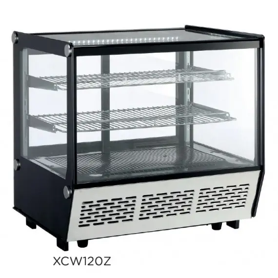 Vitrina Expositora Refrigerada Sobremesa con 4 Caras de Cristal. XCW120Z