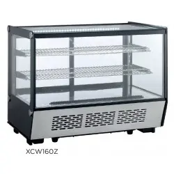 Vitrina Expositora Refrigerada Sobremesa con 4 Caras de Cristal. XCW160Z