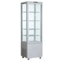 Armario Expositor Refrigerado 238 Litros con 4 Caras de Cristal. XC238L-B