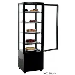 Armario Expositor Refrigerado 238 Litros con 4 Caras de Cristal. XC238L-N