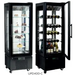 Armario Expositor Refrigerado 400 Litros con 4 Caras de Cristal. UPD400-C