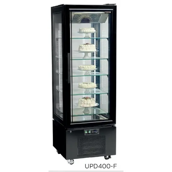 Armario Expositor Congelados 400 Litros con 4 Caras de Cristal. UPD400-F