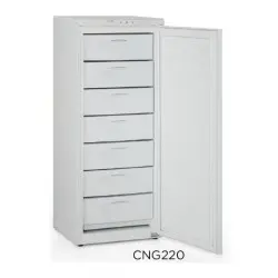 Congelador Vertical de 160 Litros con 7 Cajones. CNG220