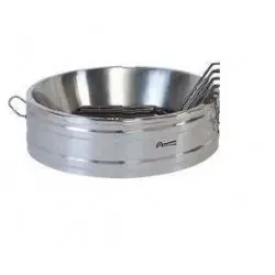 conjunto de sarten de Acero Inoxidable 14 litros y resistencia Blindada