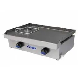 Plancha a gas de 2 Quemadores con 1 Fogon