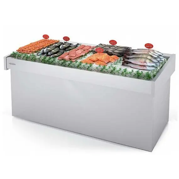 Vitrina Expositora Refrigerada Mostrador para Pescado. DBFP-220