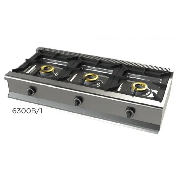 Cocina A Gas Sobremesa de 3 Fuegos. 6300B/1