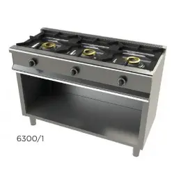 Cocina A Gas de 3 Fuegos con Mueble. 6300/1