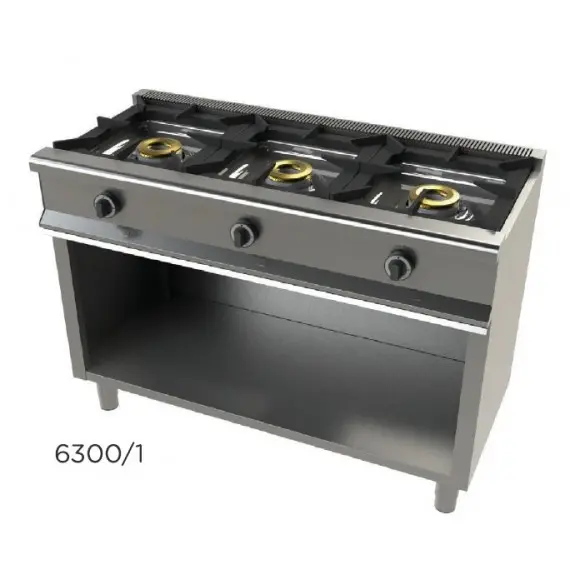 Cocina A Gas de 3 Fuegos con Mueble. 6300/1