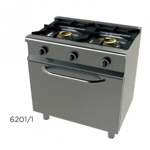 Cocina A Gas de 2 Fuegos con Horno. 6201/1