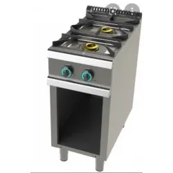 Cocina a Gas de 2 Fuegos con Mueble, Doble Corona con Llama Piloto Fondo 700. FO7N200