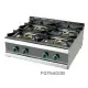 Cocina a Gas de 4 Fuegos Sobremesa, Doble Corona con Llama Piloto Fondo 700. FO7N400B