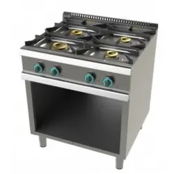 Cocina a Gas de 4 Fuegos con Mueble, Doble Corona con Llama Piloto Fondo 700. FO7N400
