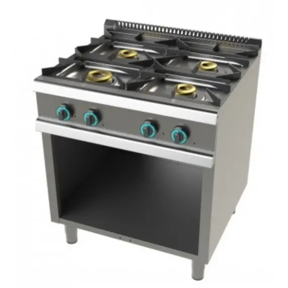 Cocina a Gas de 4 Fuegos con Mueble, Doble Corona con Llama Piloto Fondo 700. FO7N400