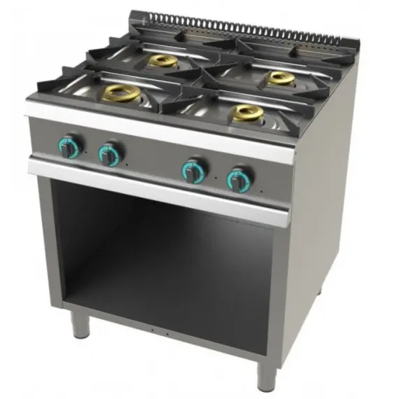 Cocina a Gas de 4 Fuegos con Mueble, Doble Corona sin Llama Piloto Fondo 900. 9400/3