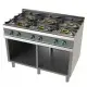 Cocina a Gas de 6 Fuegos con Mueble, Doble Corona sin Llama Piloto Fondo 900. 9600/3
