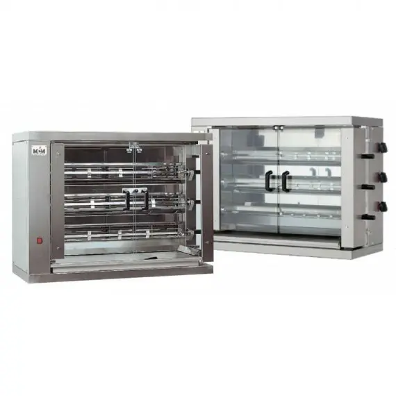 Asador de pollos Vertical 3 Espadas 18 pollos