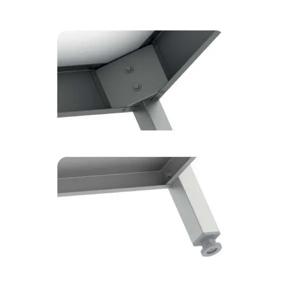 Mesa Central de 1000x600x850 mm con Estante de Acero Inoxidable Fondo 600. MC106