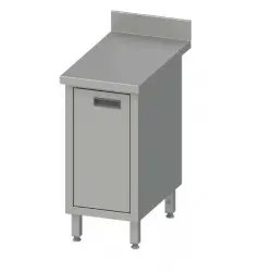 Mesa Mural 600x700x850 mm con Puertas Batientes de Acero Inoxidable Fondo 700. MMPB067