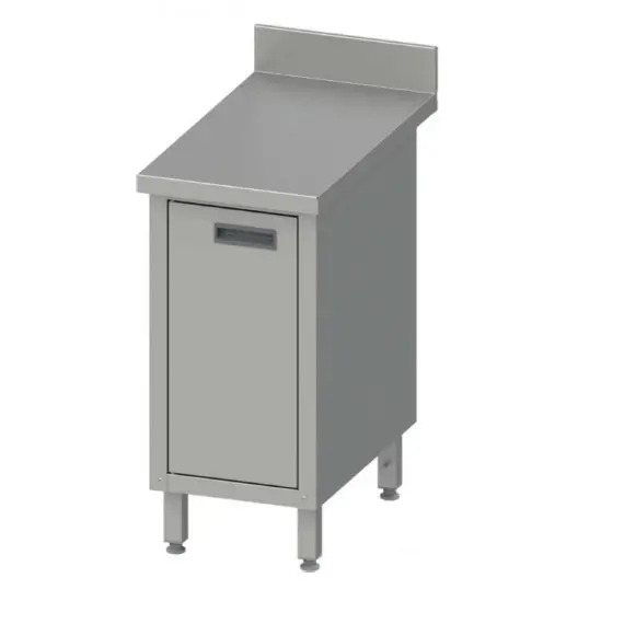 Mesa Mural 600x700x850 mm con Puertas Batientes de Acero Inoxidable Fondo 700. MMPB067